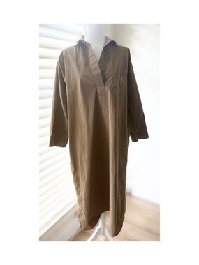 Sibel Saral Cotton Tunic Dress in Warm Camel